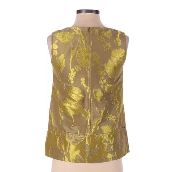 Vera Wang Lavender Label Metallic Gold Sleeveless Shell - size 8 - Picture 2 of 3